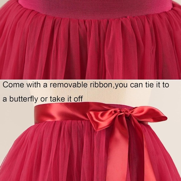 EllieHouse A Line Long Maxi Bridesmaid Tulle Skirt for Wedding Evening Party - Picture 6 of 6